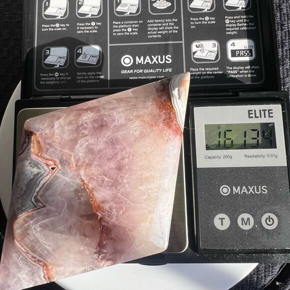 Amethyst and Crazy Lace Agate Mix Diamond with Zodiac Stand (#2) - Picture 11 of 12